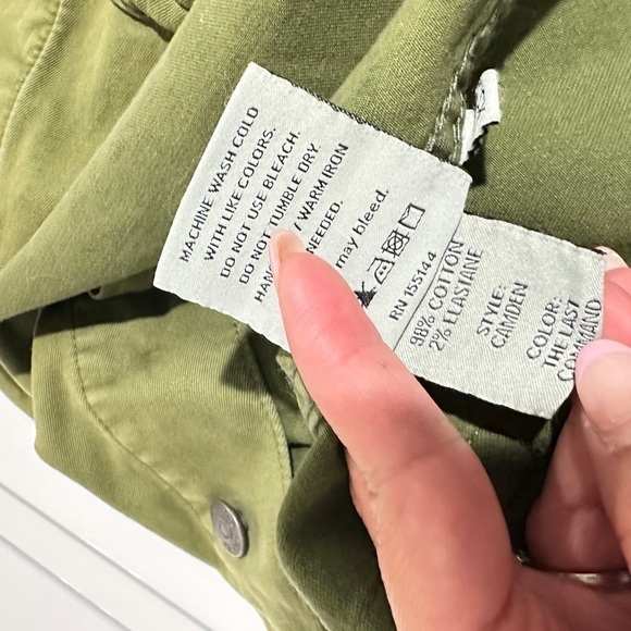 BOYISH Women’s The Camden Denim Cropped Utility Jacket Army Green Sz XS - Picture 13 of 16